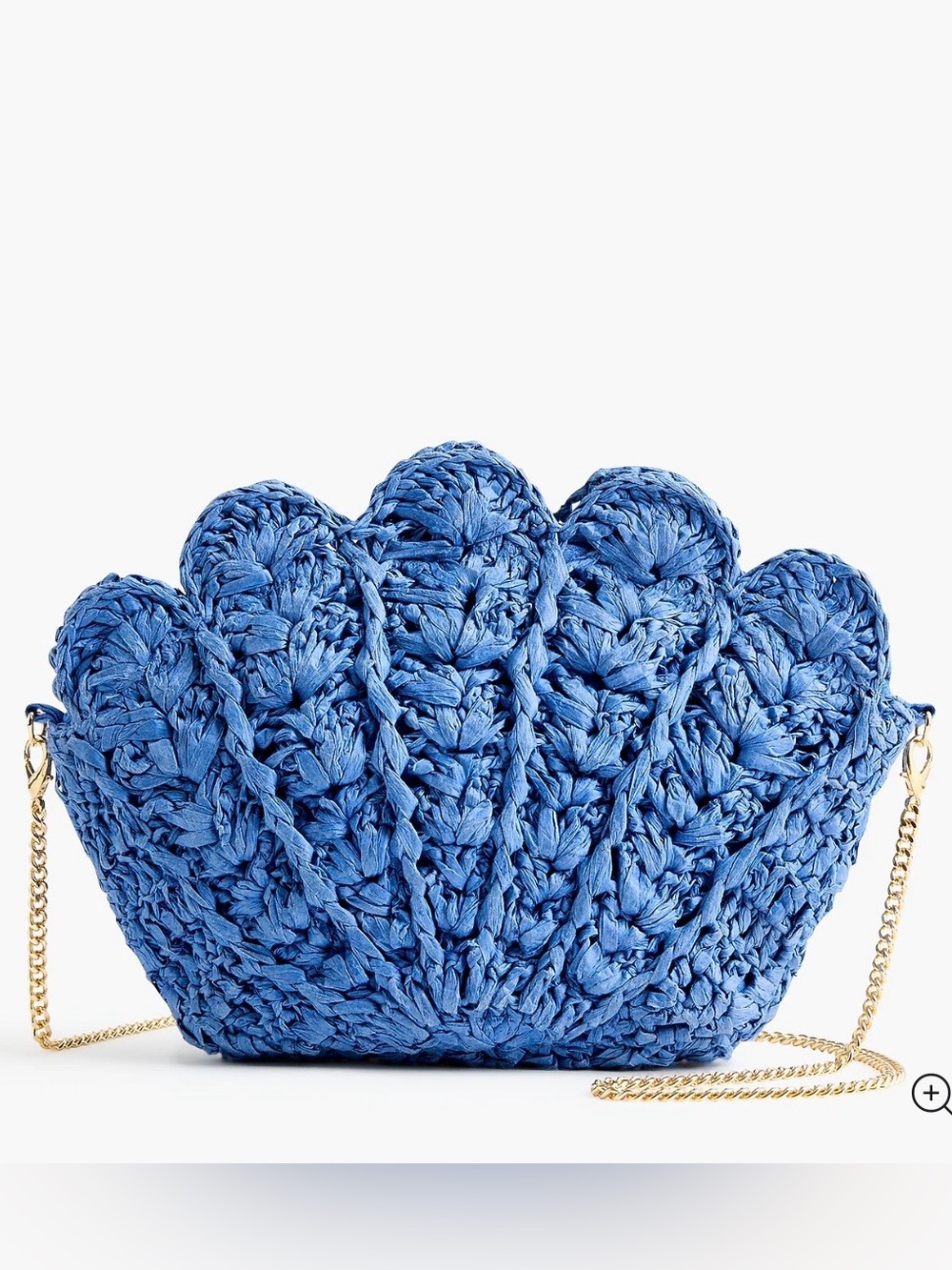 J. Crew Woven Shell Clutch with Chain Strap